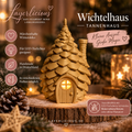 Wichtelhaus 11 cm – 3D-gedrucktes Tannenhaus für LED-Licht