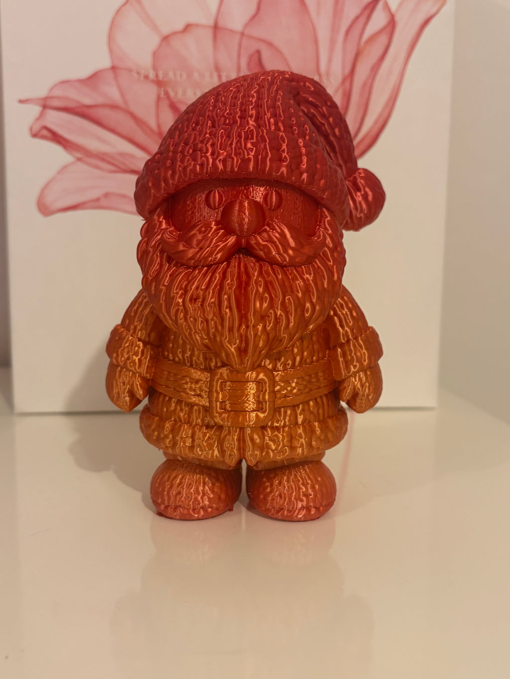 Weihnachtsmann in Strickoptik 15 cm – Rot Gold