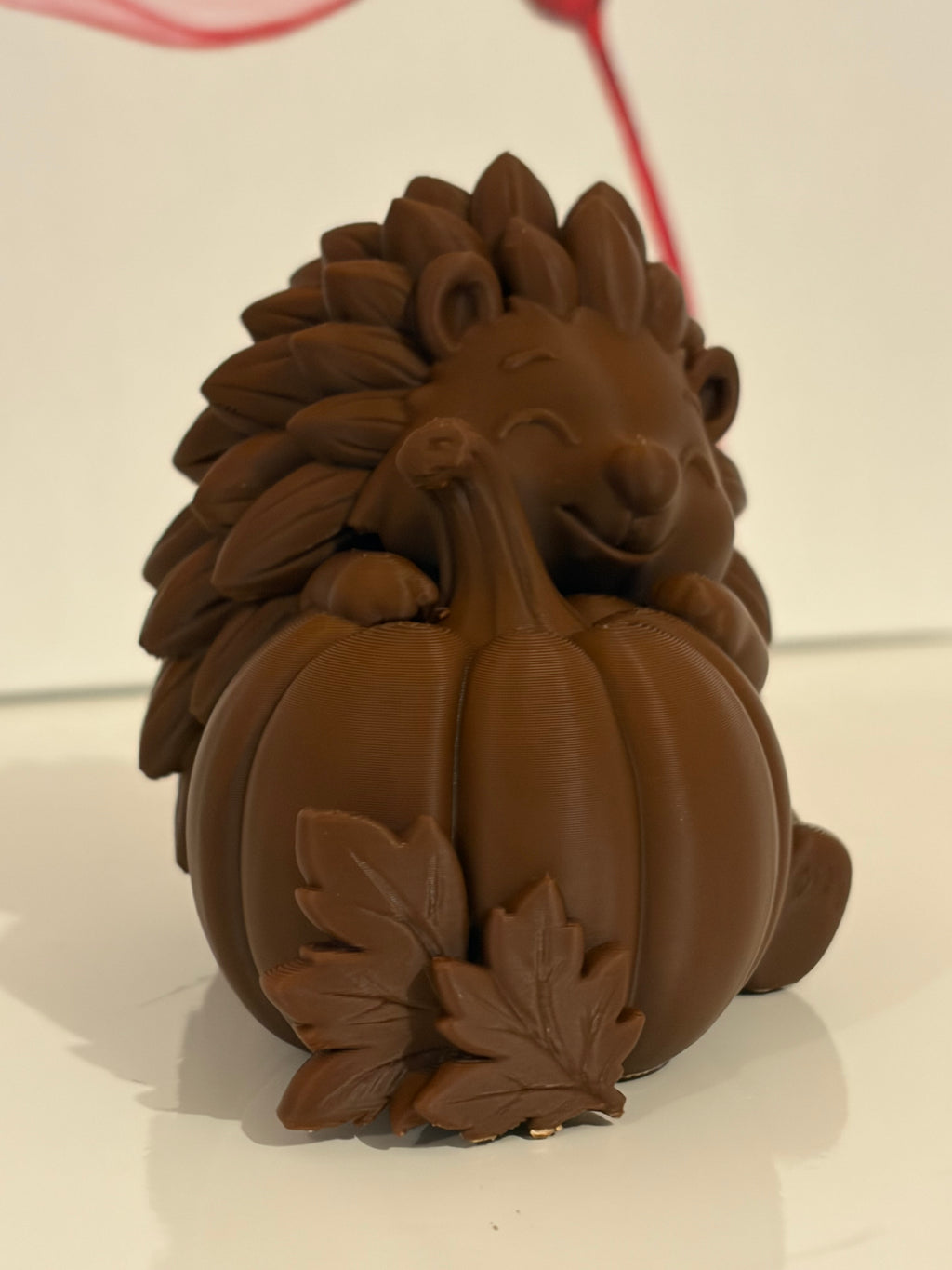 Igel mit Kürbis – 3D-gedruckte Herbstdeko – Braun
